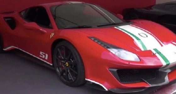 بالفيديو.. استعراض تفاصيل سيارة " 488 بيستا بيللوتي فيراري "