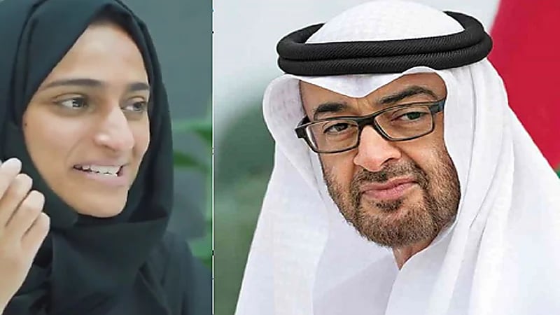 شاهد .. الشيخ محمد بن زايد يهاتف " هدى " صاحبة ورشة تصليح سيارات ويمازحها بطريقة طريفة