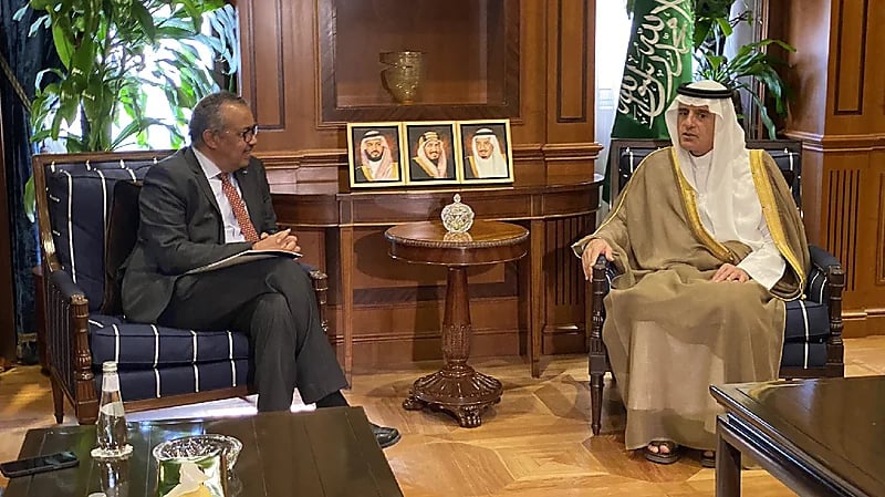 "الجبير" يلتقي مدير منظمة الصحة العالمية