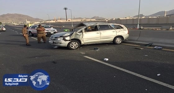 إصابة 7 أشخاص في حادث انقلاب سيارة بالعوالي