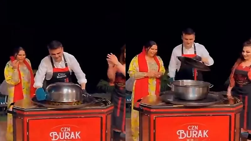 شاهد.. أحلام تستقبل الشيف بوراك في بيتها