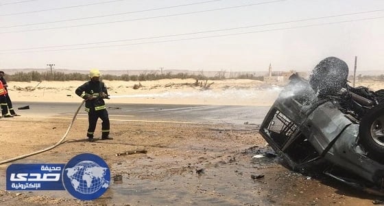 مصرع وإصابة رجلي أمن في حادث سيارة علي طريق الدواسر السليل