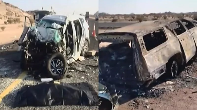 لم تنجُ إلا فتاة واحدة..تفاصيل وفاة 8 أشخاص من أسرة واحدة بطريق الرين