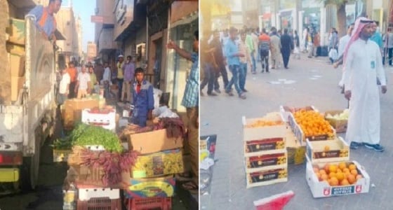 بالصور.. بلدية وسط الدمام ترفع 48 بسطة مخالفة