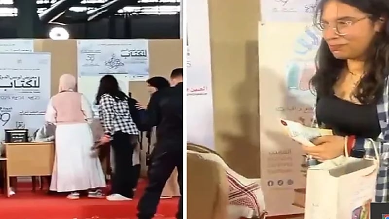 فتاة تبكي من شدة سعادتها بتوقيع الكاتب أسامة المسلم.. فيديو