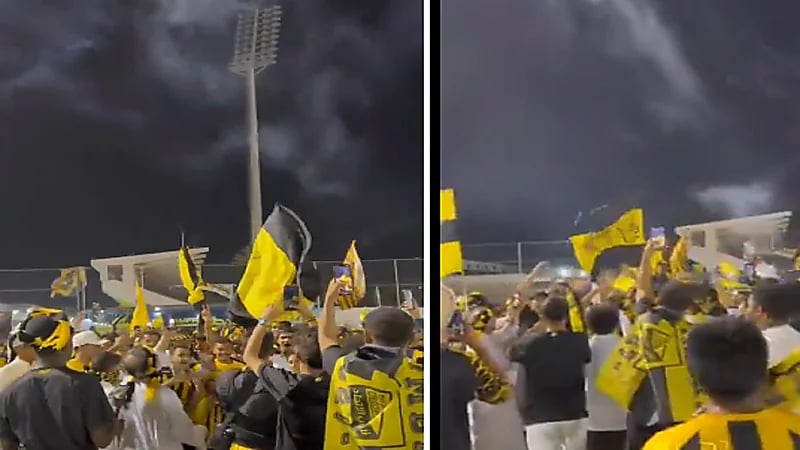 الجماهير تكتسح مقر الاتحاد احتفالًا بلقب الدوري .. فيديو