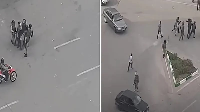 بالفيديو.. لحظة سحل فتاة إيرانية على يد قوات البسيج