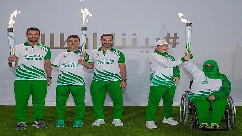 إطلاق الشعلة الأولمبية لدورة الألعاب السعودية