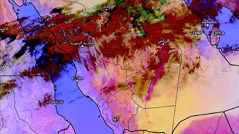"المسند": اليوم منخفض جوي محملاً بالرطوبة والأمطار