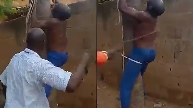 عقاب مروع لشيخ قبيلة سرق تبرعات الأهالي..فيديو