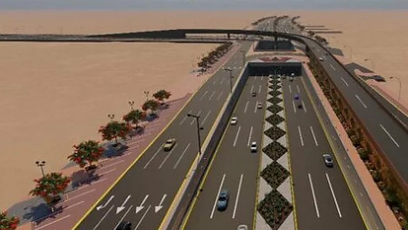 استكمال أعمال نفق وجسر التفافي بالرياض