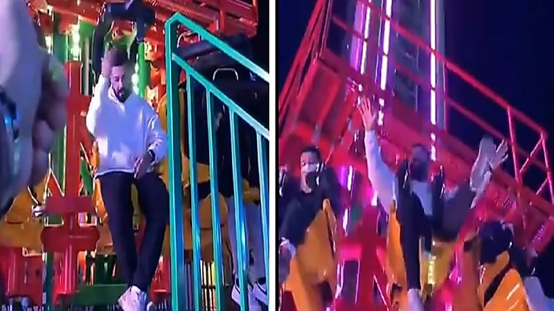 شاب يغمى عليه أثناء تجربة ألعاب الملاهي.. فيديو