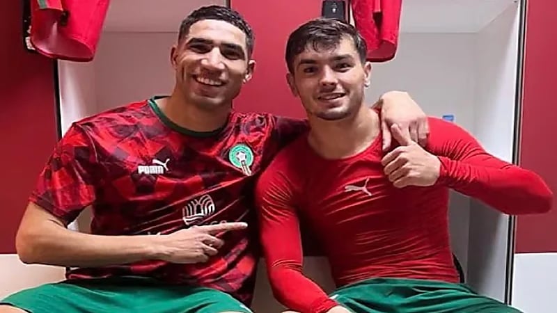 بقع دماء في قدم لاعب ريال مدريد دياز بأول مباراة مع المغرب