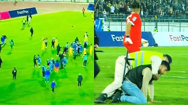 القوة الجوية يهدد بالانسحاب من الدوري العراقي بعد أحداث الشغب أمس  ..  فيديو