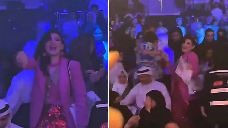 موقف طريف لـ هبه الدري مع طفلها النائم خلال حفل غنائي.. فيديو