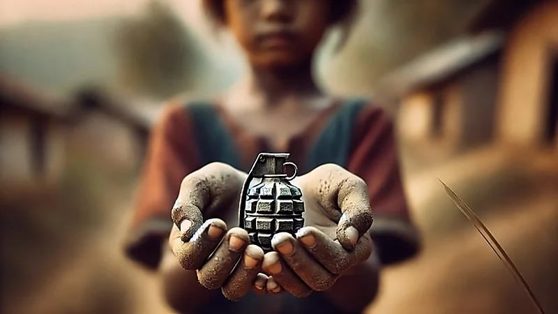 طفلة ظنت اللغم لعبة فمزق جسدها لأشلاء