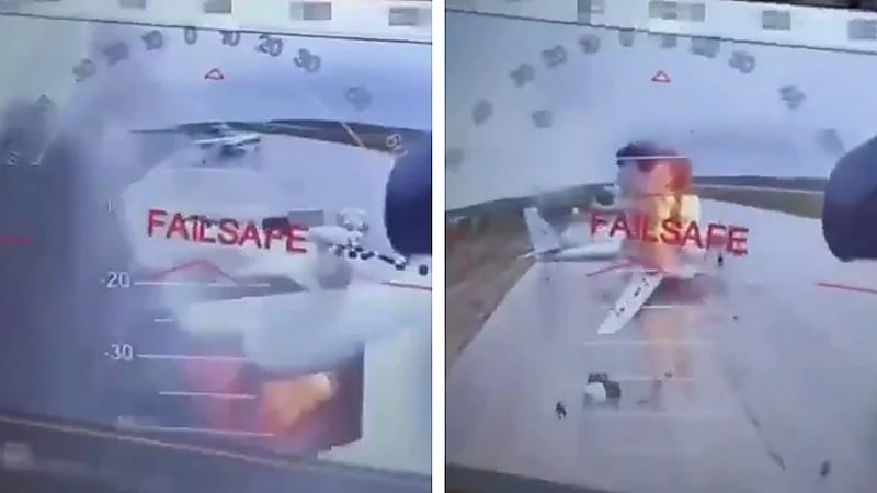 ضربات أوكرانية بالطائرات المسيرة تشعل حرائق في قواعد جوية روسية .. فيديو