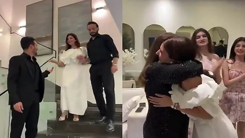 خروج شيرين بيوتي من منزل عائلتها استعدادًا لحفل زفافها.. فيديو