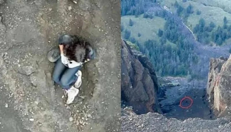 مشهد مروع لسقوط راقصة برازيلية في فوهة بركان بإندونيسيا .. فيديو