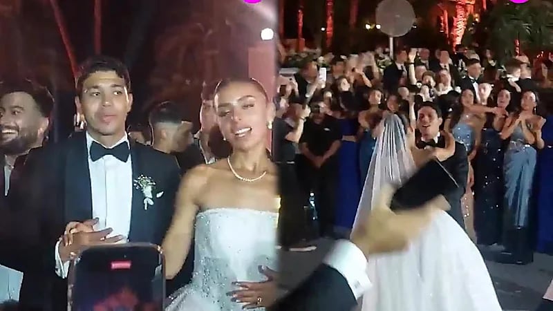 لقطات من حفل زفاف حفيد الفنان عادل إمام‬⁩ بحضور النجوم ..فيديو