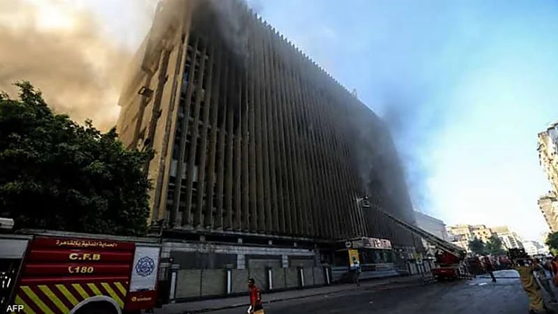 حقيقة ملابسات حريق سنترال رمسيس