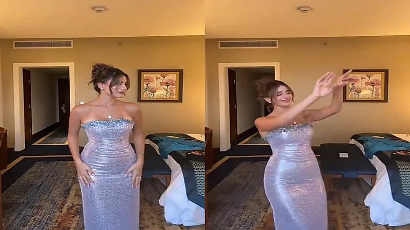 فتاة لبنانية تتعلم الرقص السعودي بأغاني الطق.. فيديو