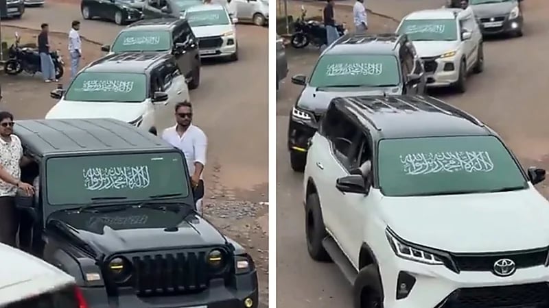 سيارات فاخرة بالعلم السعودي تجوب شوارع الهند احتفالًا باليوم الوطني .. فيديو