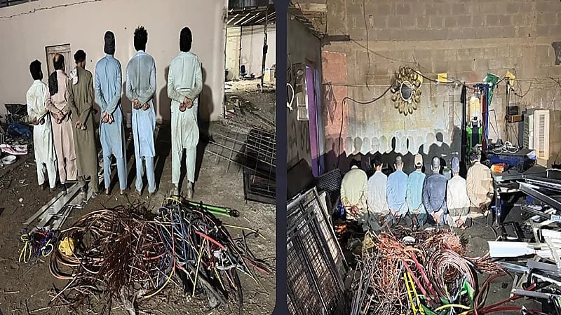 القبض على عدة وافدين لسرقتهم كيابل كهربائية من مدارس ومرافق بالرياض.. فيديو