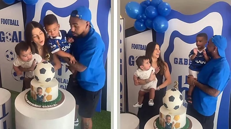 نجل مالكوم يحتفل بيوم ميلاده بقميص الهلال .. صور