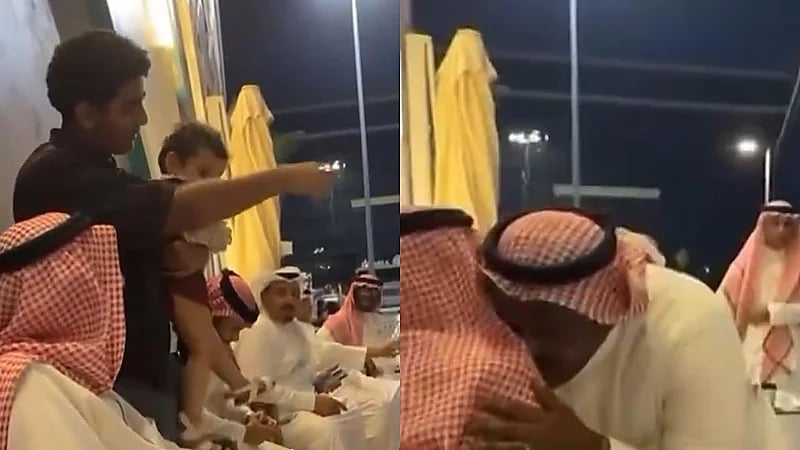 أمير جازان يلتقي بأبناء المواطنين في أحد الكافيهات بالأحضان والقبلات .. فيديو