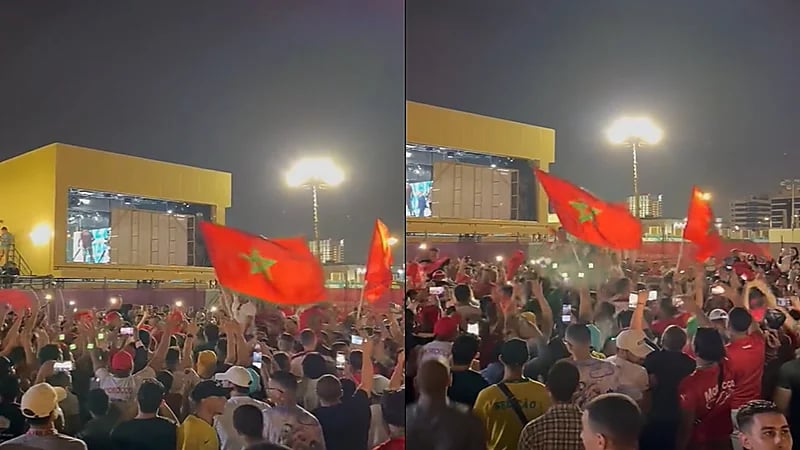 فيديو .. الجماهير المغربية تشعل الأجواء في سوق واقف