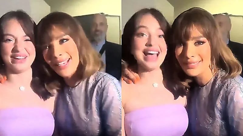 أصالة ممازحة بيسان إسماعيل: إن شاء الله بتكوني أحسن مني بس هيك مجاملة .. فيديو