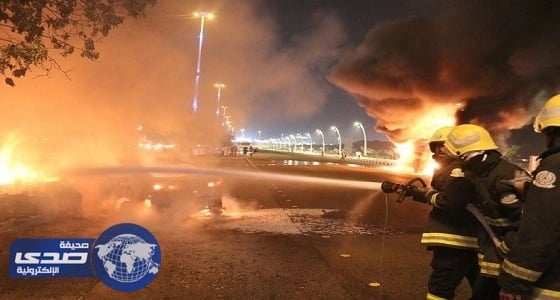 إخماد حريق بأشجار العرعر والحشائش بـ " شفا الطائف "