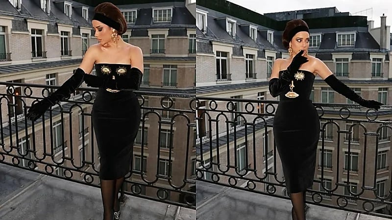 بلقيس أول فنانة عربية في عرض أزياء بباريس .. فيديو