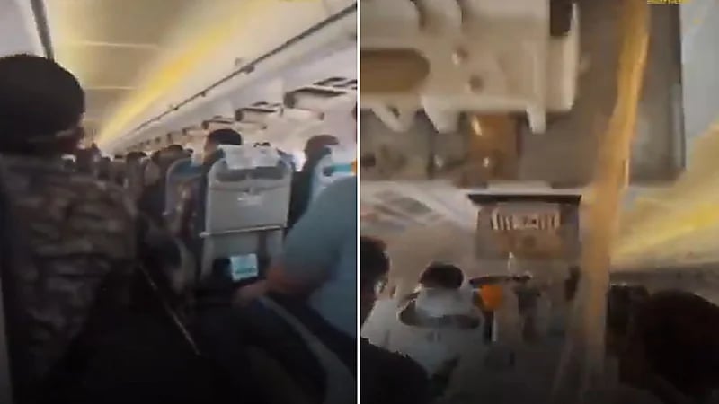 نجاة ركاب بعد تعطل محرك طائرتهم في الجو .. فيديو