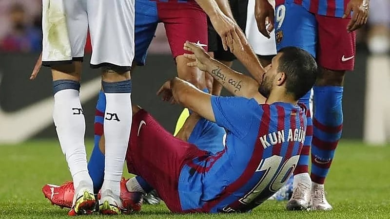 أول تعليق من أغويرو بعد تعرضه لمشاكل بالقلب