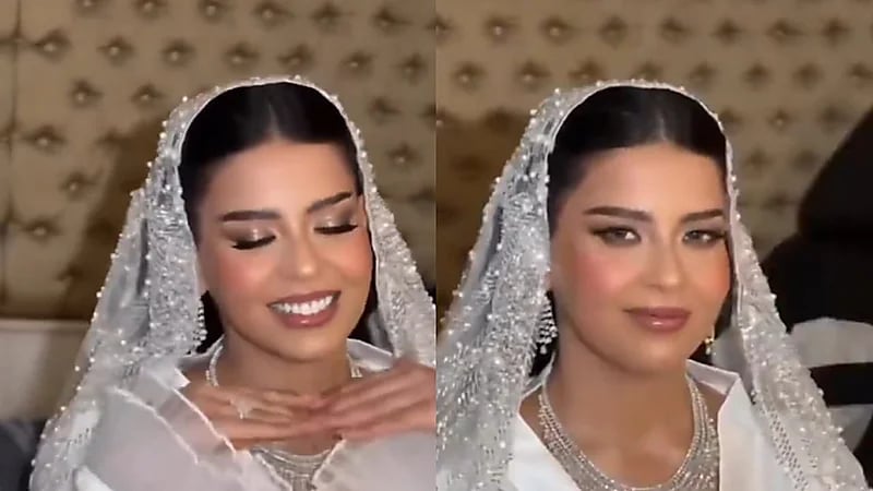 ابنة طلال مداح تخطف الأنظار في يوم زفافها.. فيديو