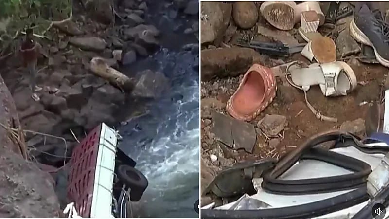 مصرع 71 شخصاً إثر سقوط شاحنة مكتظة بالركاب في النهر .. فيديو