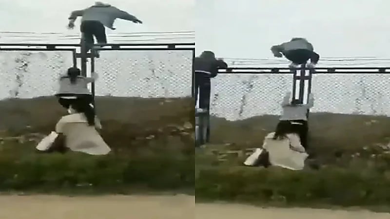 بالفيديو.. هروب عمال من مصنع لهواتف آيفون بعد الإغلاق