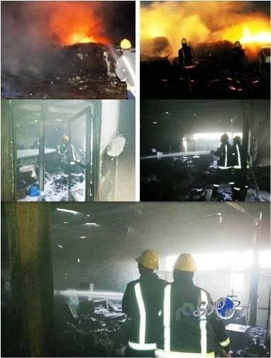 البرق يتسبب في حريق ضخم قرب مصفاة نفطية إيرانية