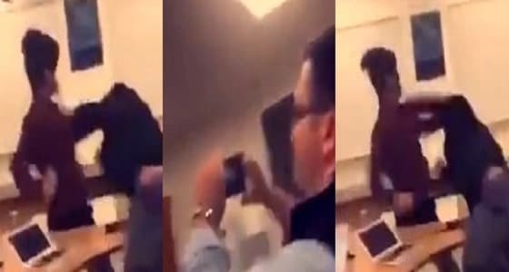 بالفيديو.. وقف مدرس صور طالبين أثناء تشجارهما بدلا من إيقافهما
