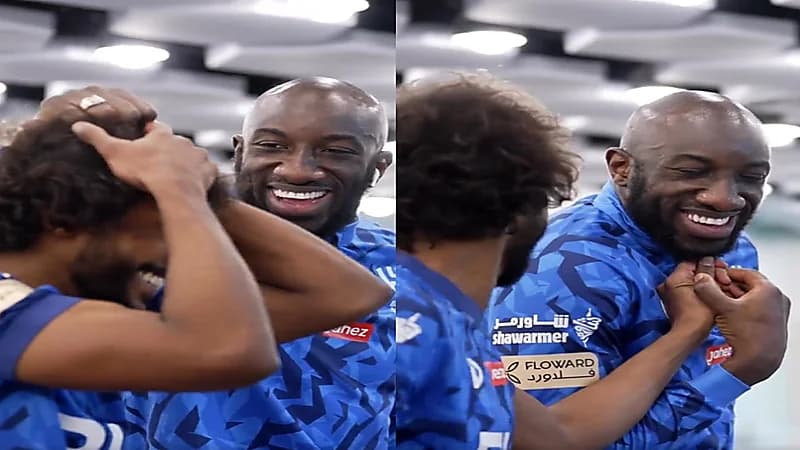 فيديو .. ردة فعل ماريغا بعدما شد الشهراني لحيته