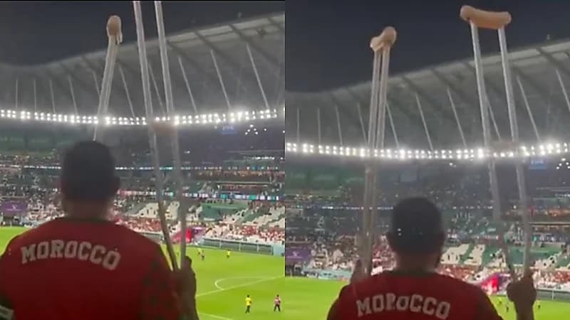 فيديو..مشجع مغربي من ذوي الاحتياجات الخاصة يؤازر منتخب بلاده