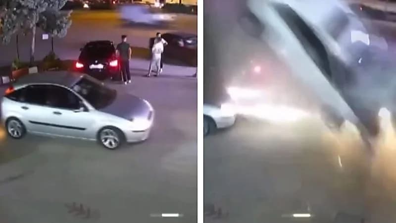 مشهد مروع لسيارة تفقد السيطرة وتقتحم مغسلة سيارات .. فيديو