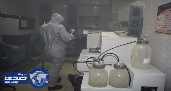 بالصور.. الدفاع المدني يباشر حريقًا في مختبر مستشفى بالرياض