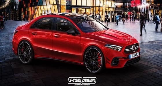 الكشف عن مرسيدس A-Class سيدان في صورة A45 AMG