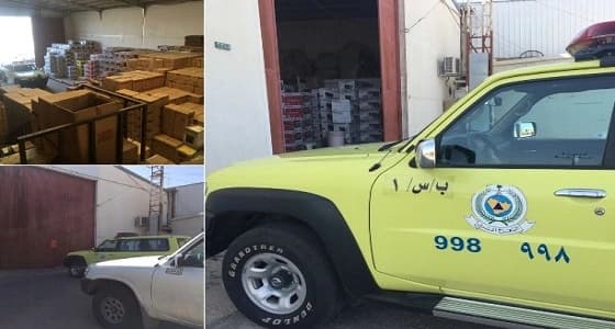 بالصور.. مدني بريدة يغلق عدة مستودعات لمخالفة اشتراطات السلامة
