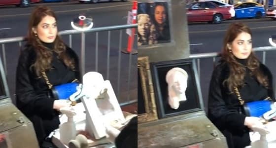 بالفيديو.. رؤى الصبان تستعين بنحات لتنفيذ قطعة فنية لرأسها