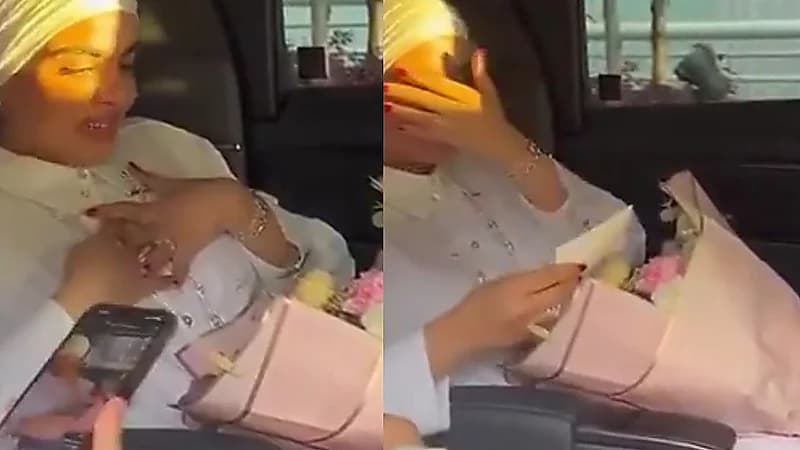 بكاء سارة الودعاني بعد مفاجأة من زوجها في عيد ميلادها .. فيديو