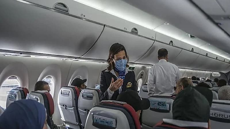 وفاة مواطن على متن طائرة إثر إصابته بأزمة قلبية